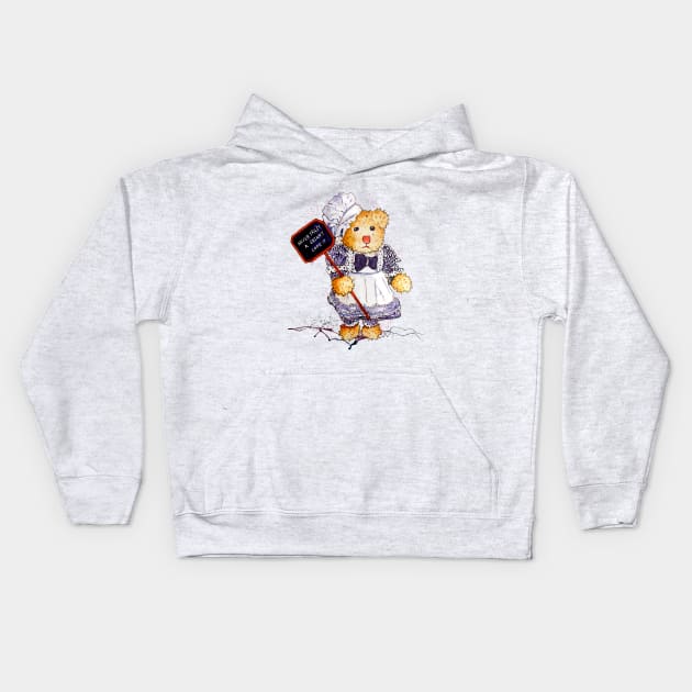 Never Trust A Skinny Cook Kids Hoodie by Miki De Goodaboom